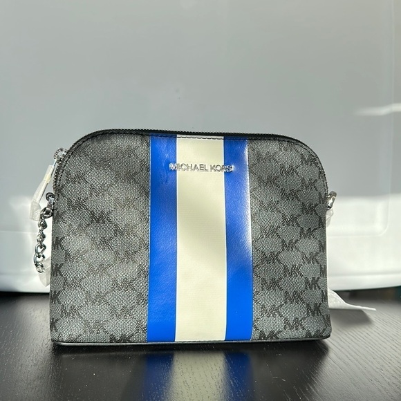 MICHAEL KORS CINDY DOME CENTER STRIPE CROSSBODY BAG - Picture 1 of 9